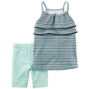 Carter's Geometric Tank Top & Striped Bike Shorts